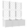 Puutarha ruukku 3 kpl valkoinen 120 x 40 x 143 cm PP