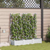 Puutarha ruukku 3 kpl valkoinen 120 x 40 x 126 cm PP