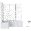 Puutarha ruukku 5 kpl valkoinen 120 x 120 x 142 cm PP