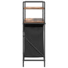 Pyykkikori 2 lokeroa hyllyillä savutammi