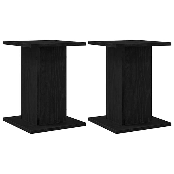Kaiutintelineet 2 pcs Musta tammi. 30 x 30 x 40 cm Tekninen puu