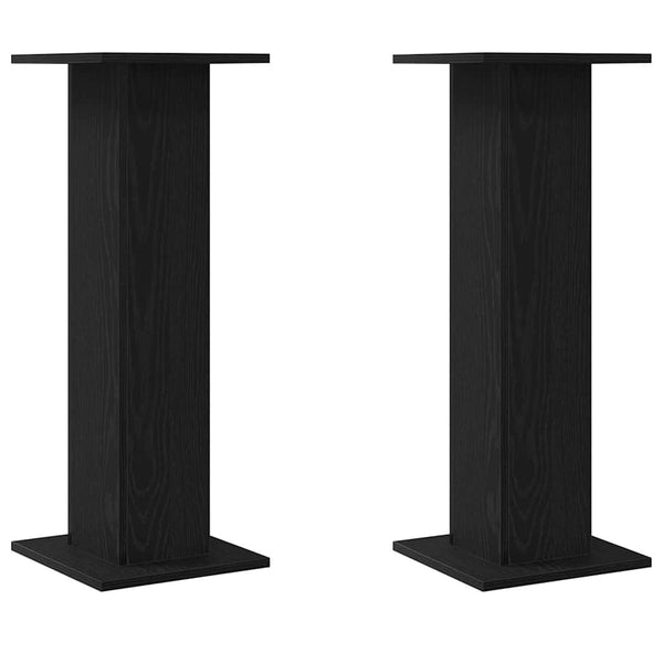 Kaiutintelineet 2 pcs Musta tammi 30 x 30 x 80 cm Tekninen puu