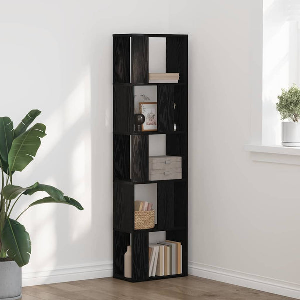 Kirjahylly 5.0 tasoa 45 x 23,5 x 162,5 cm Musta tammi.