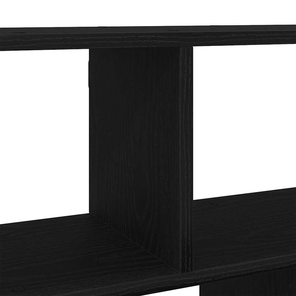 Seinähylly musta tammi 100x25x50 cm tekopuu