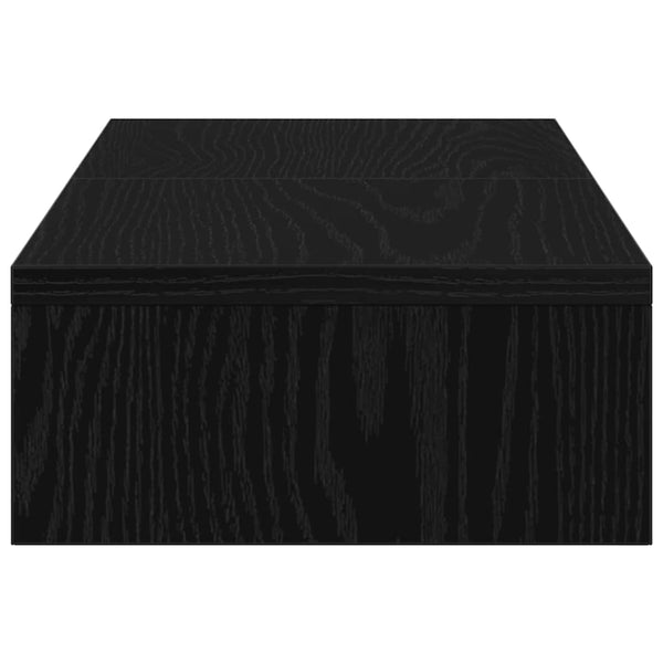 Näyttöteline säädettävä musta tammi 60x24x10,5 cm tekopuu