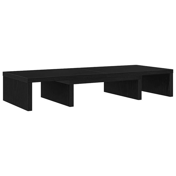 Näyttöteline säädettävä musta tammi 60x24x10,5 cm tekopuu
