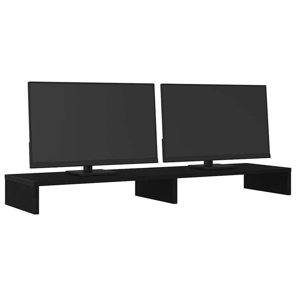 Näyttöteline musta tammi 100x27x10 cm tekopuu