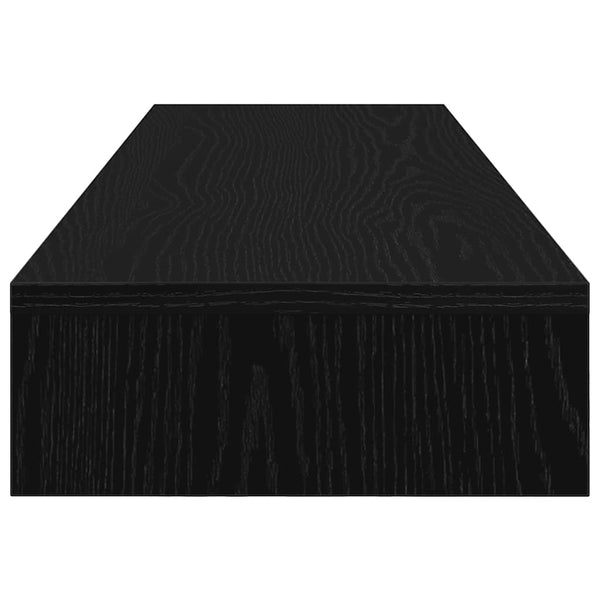 Näyttöteline musta tammi 100x27x10 cm tekopuu