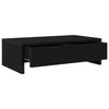 Näyttöteline laatikoilla musta tammi 50x27x15 cm keinopuu