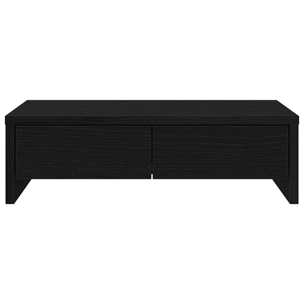 Näyttöteline laatikoilla musta tammi 50x27x15 cm keinopuu