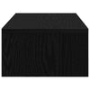 Näyttöteline laatikoilla musta tammi 50x27x15 cm keinopuu