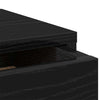Näyttöteline laatikoilla musta tammi 50x27x15 cm keinopuu