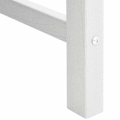 Valkoinen puutarhapenkki tyynyllä Sezaia 120x59x88cm (hdpe)