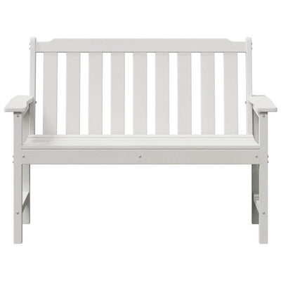 Valkoinen puutarhapenkki tyynyllä Sezaia 120x59x88cm (hdpe)