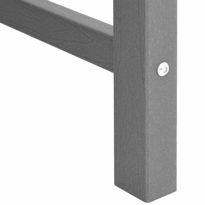 Vaaleanharmaa puutarhapenkki tyynyllä Jiberian 120x59x88cm (hdpe)