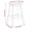 Baarijakkara 2 pcs Valkoinen 52 x 43 x 73.5 cm HDPE