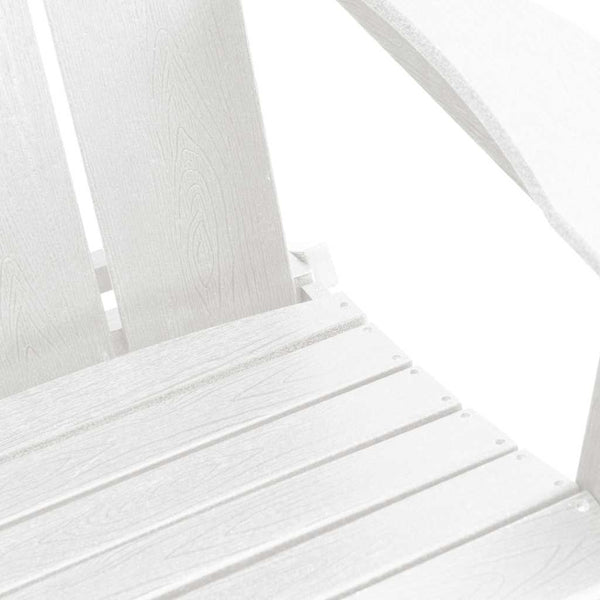 Valkoinen käytännöllinen adirondack-tuoli Danubian 74.5x80.5x90cm