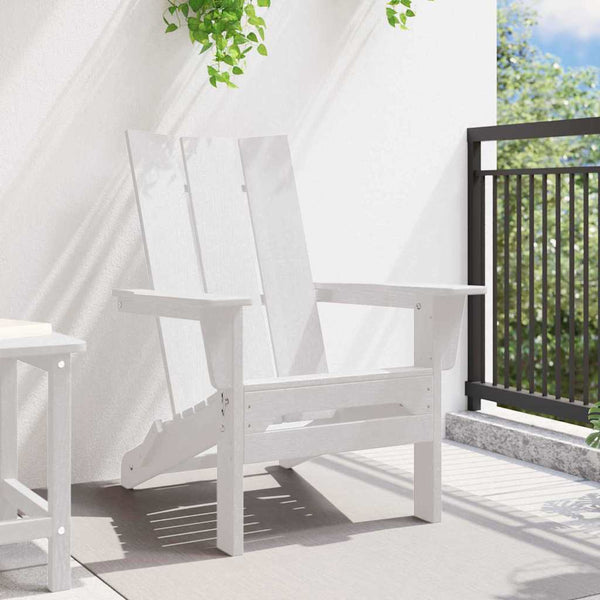 Valkoinen käytännöllinen adirondack-tuoli Danubian 74.5x80.5x90cm