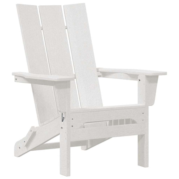 Valkoinen käytännöllinen adirondack-tuoli Danubian 74.5x80.5x90cm