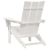 Valkoinen käytännöllinen adirondack-tuoli Danubian 74.5x80.5x90cm