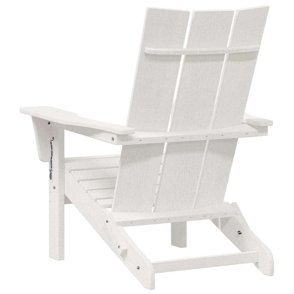 Valkoinen käytännöllinen adirondack-tuoli Danubian 74.5x80.5x90cm