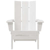 Valkoinen käytännöllinen adirondack-tuoli Danubian 74.5x80.5x90cm