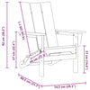 Käytännöllinen Adirondack-tuoli Laivastonsininen