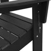 Musta käytännöllinen adirondack-tuoli Csoboc 74.5x80.5x90cm (hdpe)