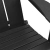 Musta käytännöllinen adirondack-tuoli Csoboc 74.5x80.5x90cm (hdpe)