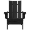 Musta käytännöllinen adirondack-tuoli Csoboc 74.5x80.5x90cm (hdpe)