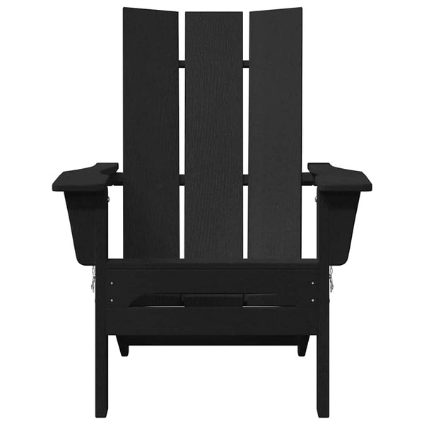 Musta käytännöllinen adirondack-tuoli Csoboc 74.5x80.5x90cm (hdpe)