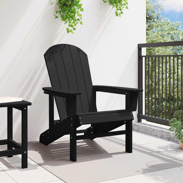Adirondack-tuoli Musta 82 x 74 x 92 cm HDPE