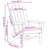 Adirondack-tuoli Musta 82 x 74 x 92 cm HDPE