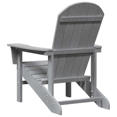 Vaaleanharmaa adirondack-tuoli Albim 74x82x92cm (hdpe)