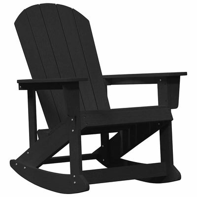 Musta adirondack keinutuoli Iostina 73.5x92x90cm (hdpe)