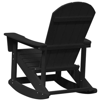 Musta adirondack keinutuoli Iostina 73.5x92x90cm (hdpe)