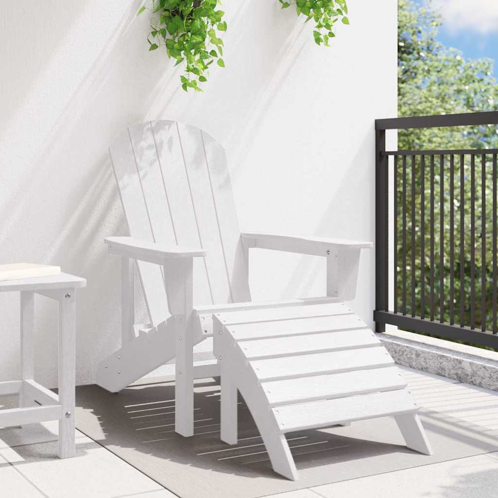 Valkoinen adirondack-tuoli Schitu 74x82x92cm (hdpe)
