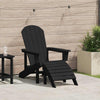 Musta adirondack-tuoli tyynyllä Susanu 74x82x92cm (hdpe)