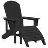 Musta adirondack-tuoli tyynyllä Susanu 74x82x92cm (hdpe)