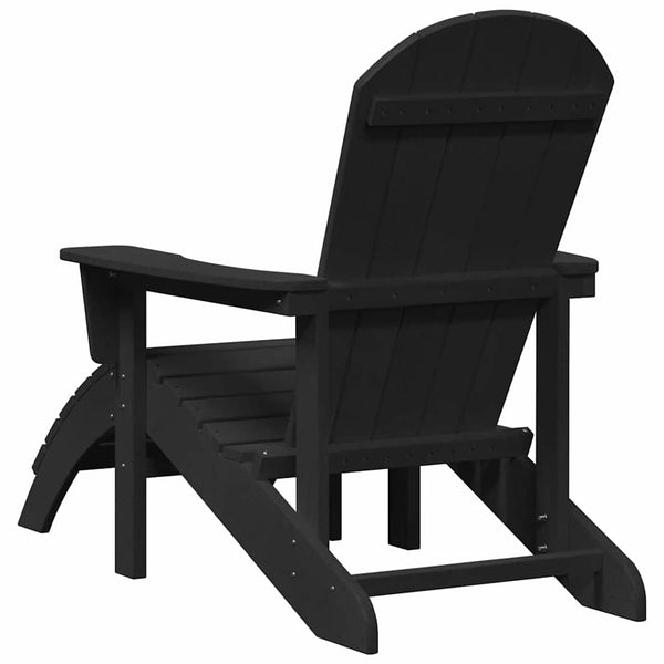 Musta adirondack-tuoli tyynyllä Susanu 74x82x92cm (hdpe)