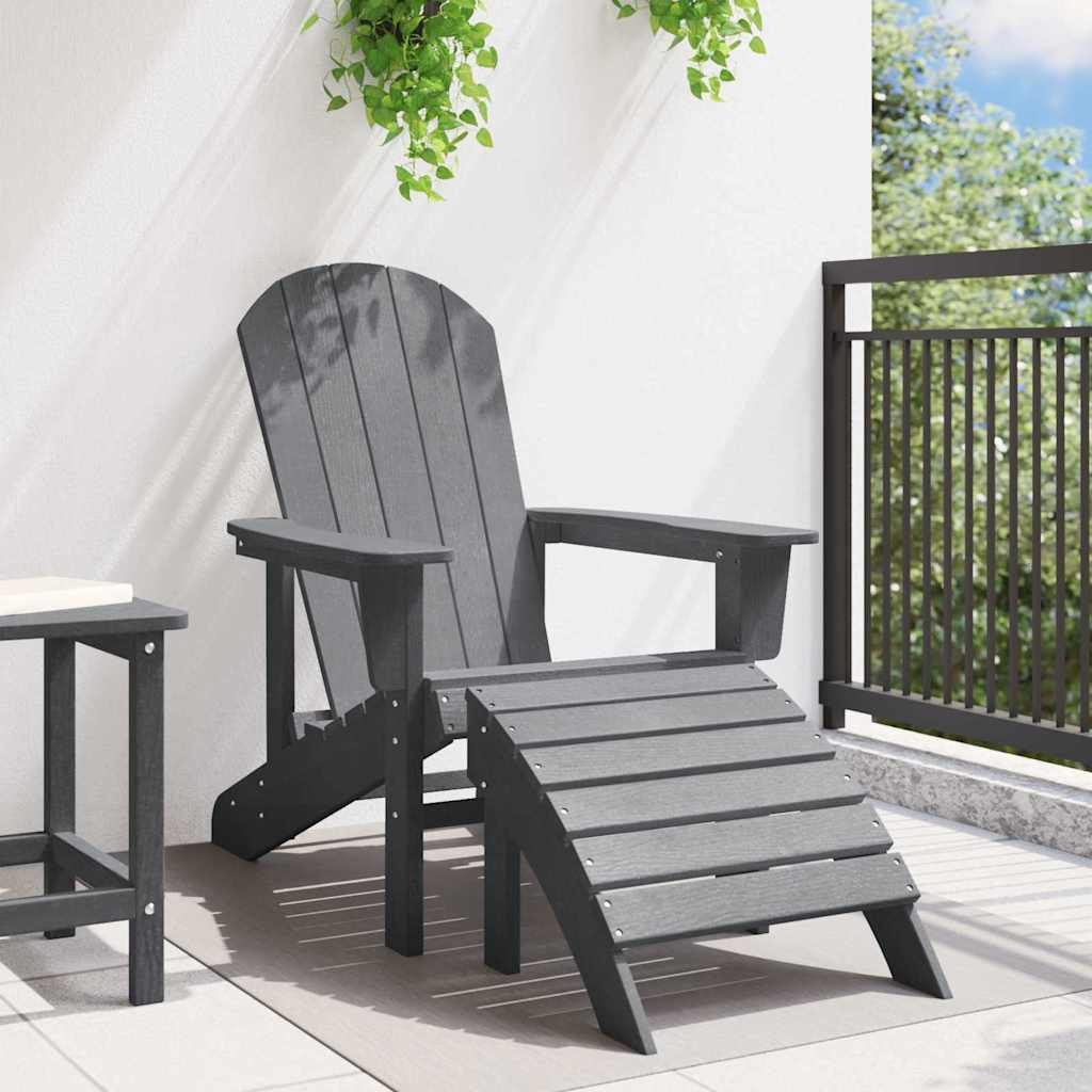 Adirondack-tuoli Vaaleanharmaa 82 x 74 x 92 cm HDPE