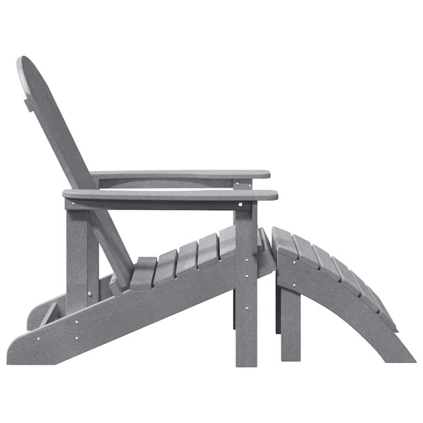 Adirondack-tuoli Vaaleanharmaa 82 x 74 x 92 cm HDPE