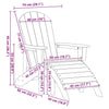 Adirondack-tuoli Vaaleanharmaa 82 x 74 x 92 cm HDPE