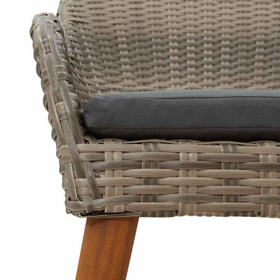 Musta puutarhan tuoli Liya 55x62.5x82cm (2 pcs polyrottinki)