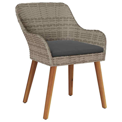 Musta puutarhan tuoli Liya 55x62.5x82cm (2 pcs polyrottinki)