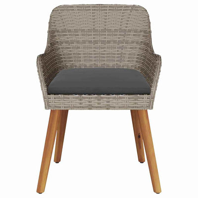 Musta puutarhan tuoli Liya 55x62.5x82cm (2 pcs polyrottinki)