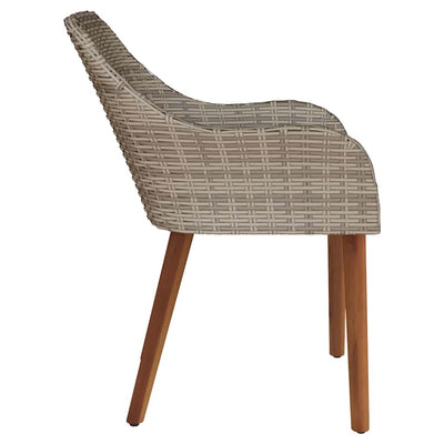 Musta puutarhan tuoli Liya 55x62.5x82cm (2 pcs polyrottinki)