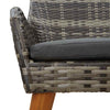 Harmaa puutarhan tuoli Lovey 55x62.5x82cm (2 pcs polyrottinki)