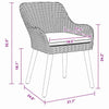 Harmaa puutarhan tuoli Lovey 55x62.5x82cm (2 pcs polyrottinki)