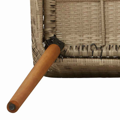 Beige puutarhan tuoli Opreo 55x62.5x82cm (2 pcs polyrottinki)